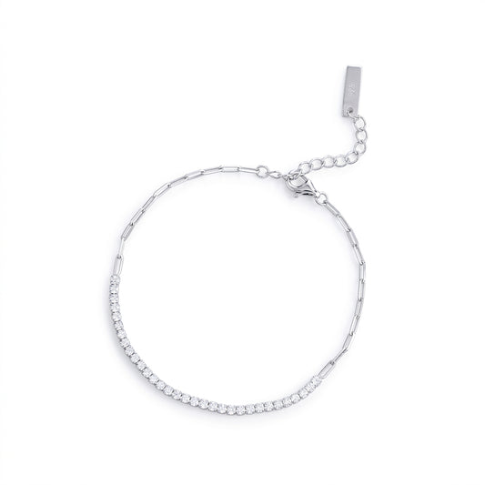 Elegance Link Cubic Zirconia Bracelet - Enhanced Studio Photo