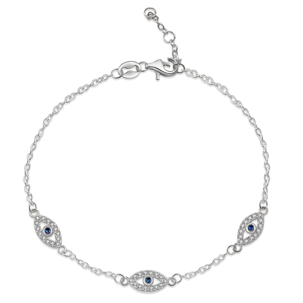 Trio Guard Silver 925 Bracelet - Enhanced Studio Photo
