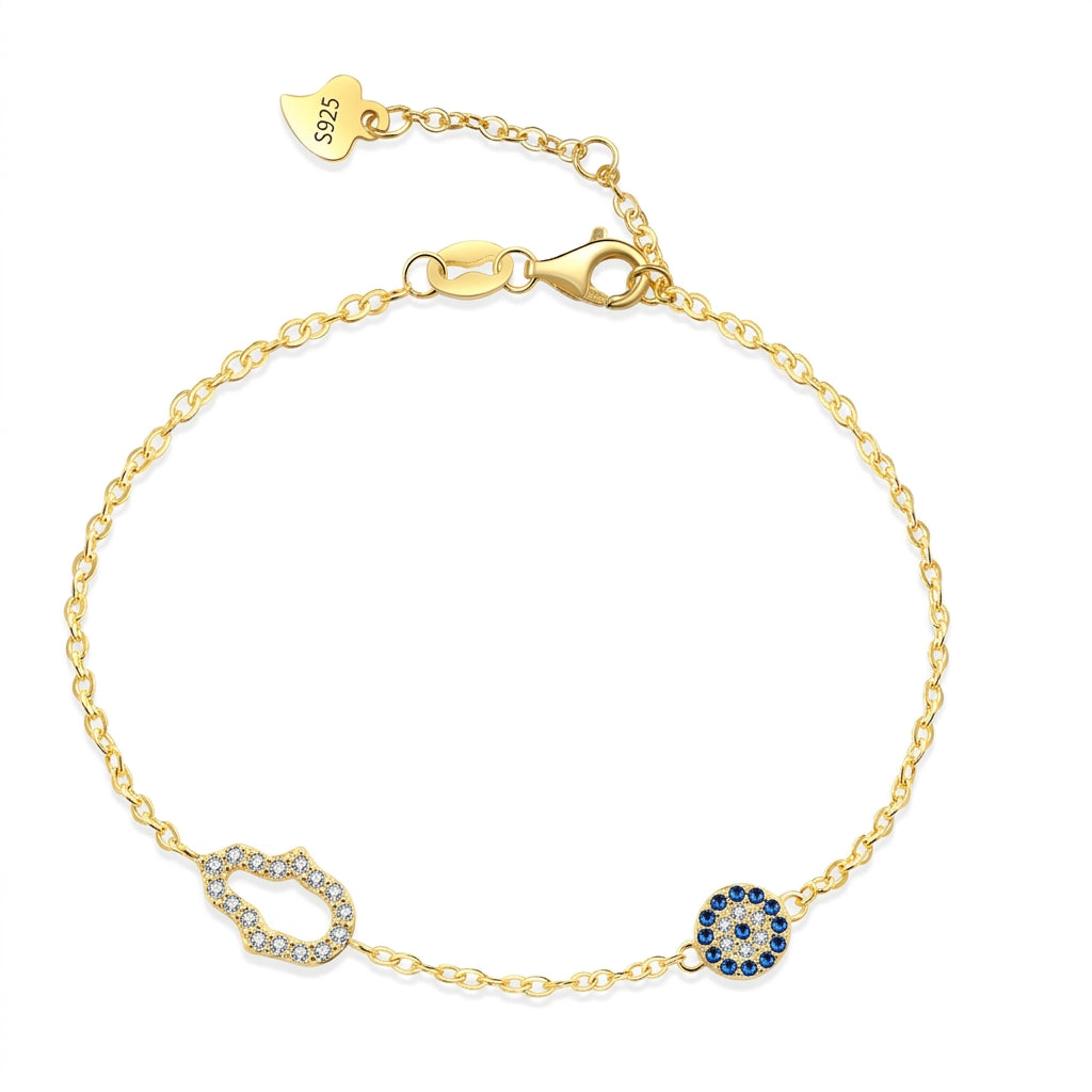 Divine Duo Silver 925 Bracelet - Enhanced Studio Photo