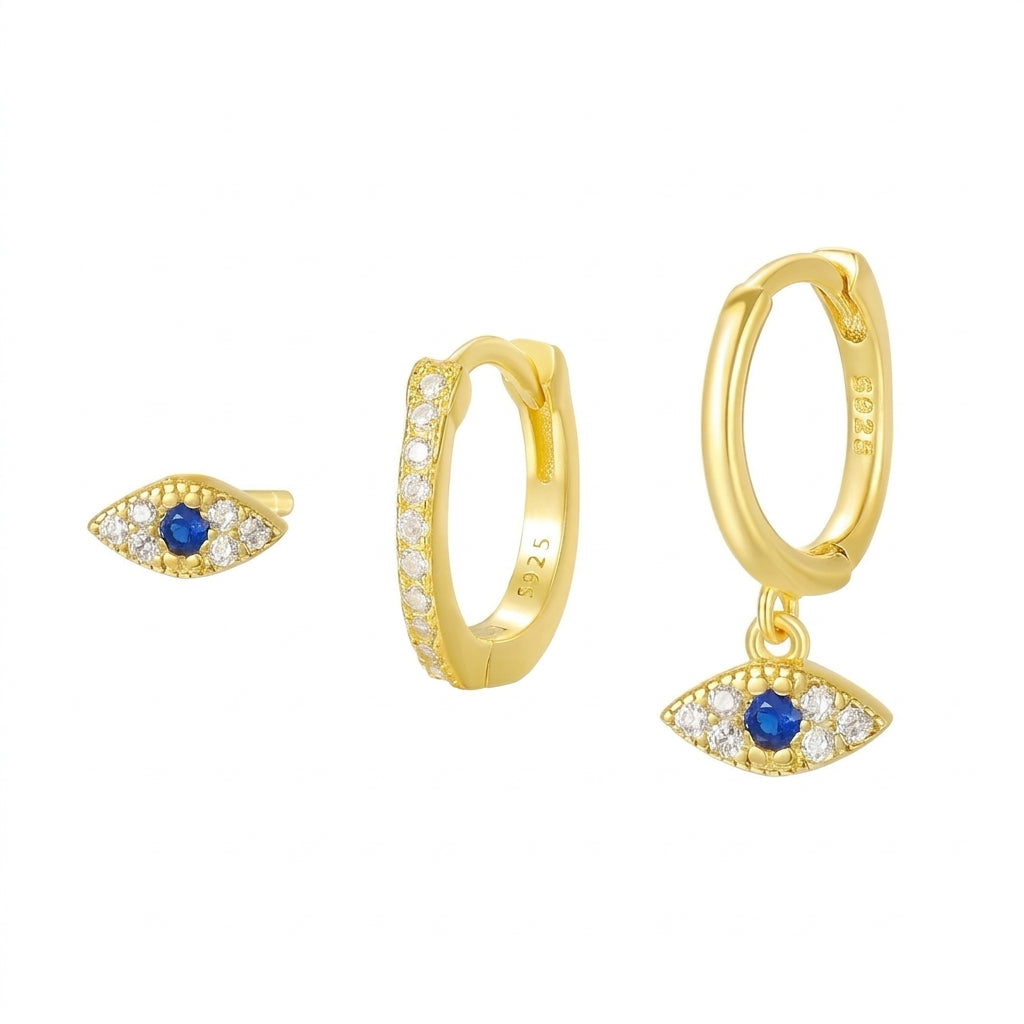Guardian Glow Evil Eye Silver 925 Piercing - Enhanced Studio Photo