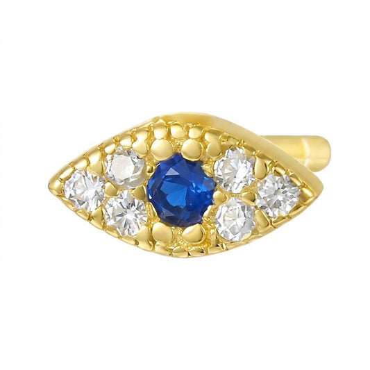 Guardian Glow Evil Eye Silver 925 Piercing - Enhanced Studio Photo