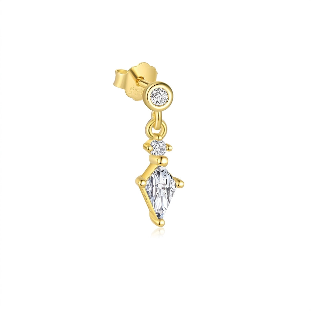 Ethereal Glow Dangle Silver 925 Piercing - Enhanced Studio Photo
