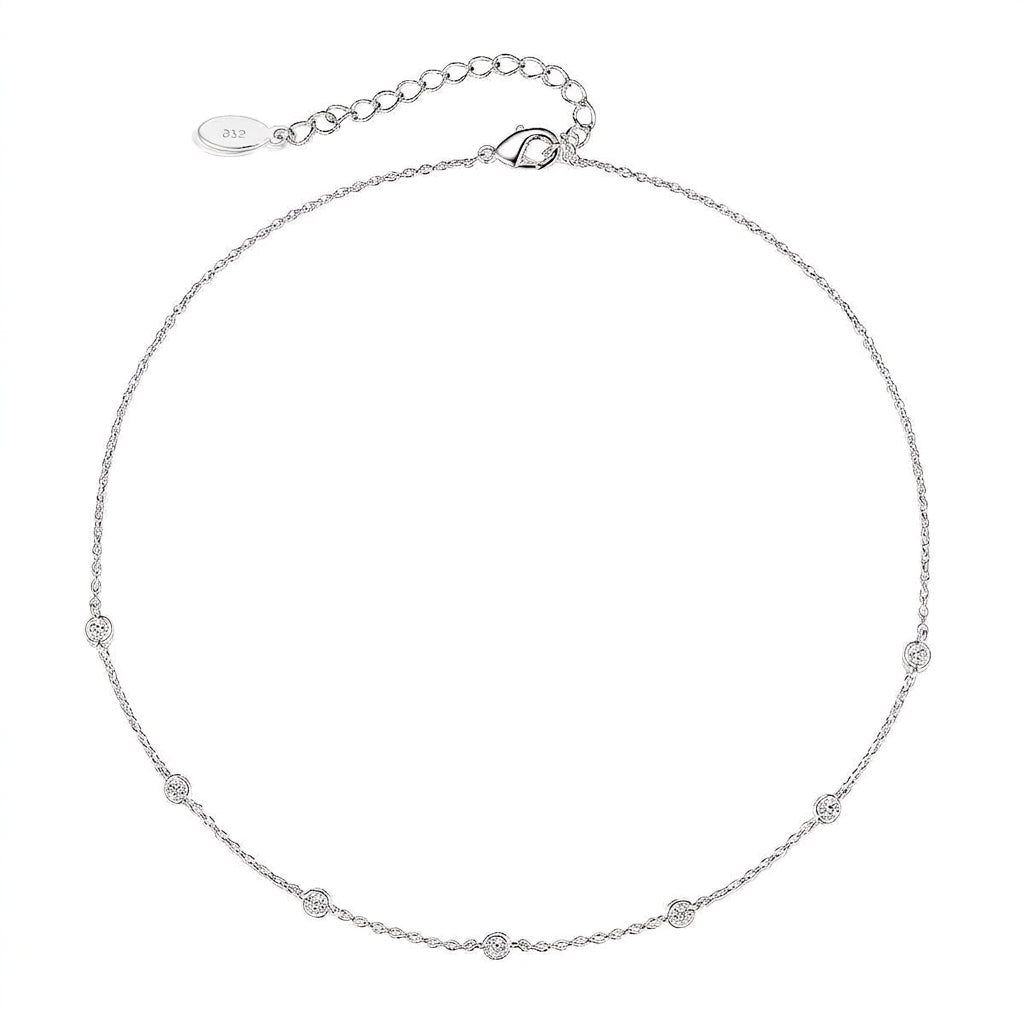 Luna Circle Silver 925 Necklace - Enhanced Studio Photo