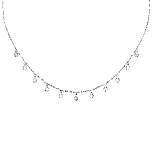 Solara Drop Silver 925 Necklace - Enhanced Studio Photo