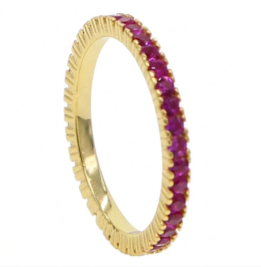 Trio Radiance Eternity Band Silver 925 Ring - Enhanced Studio Photo