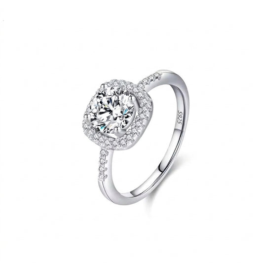 Stellar Cut Sterling Silver 925 Ring - Enhanced Studio Photo