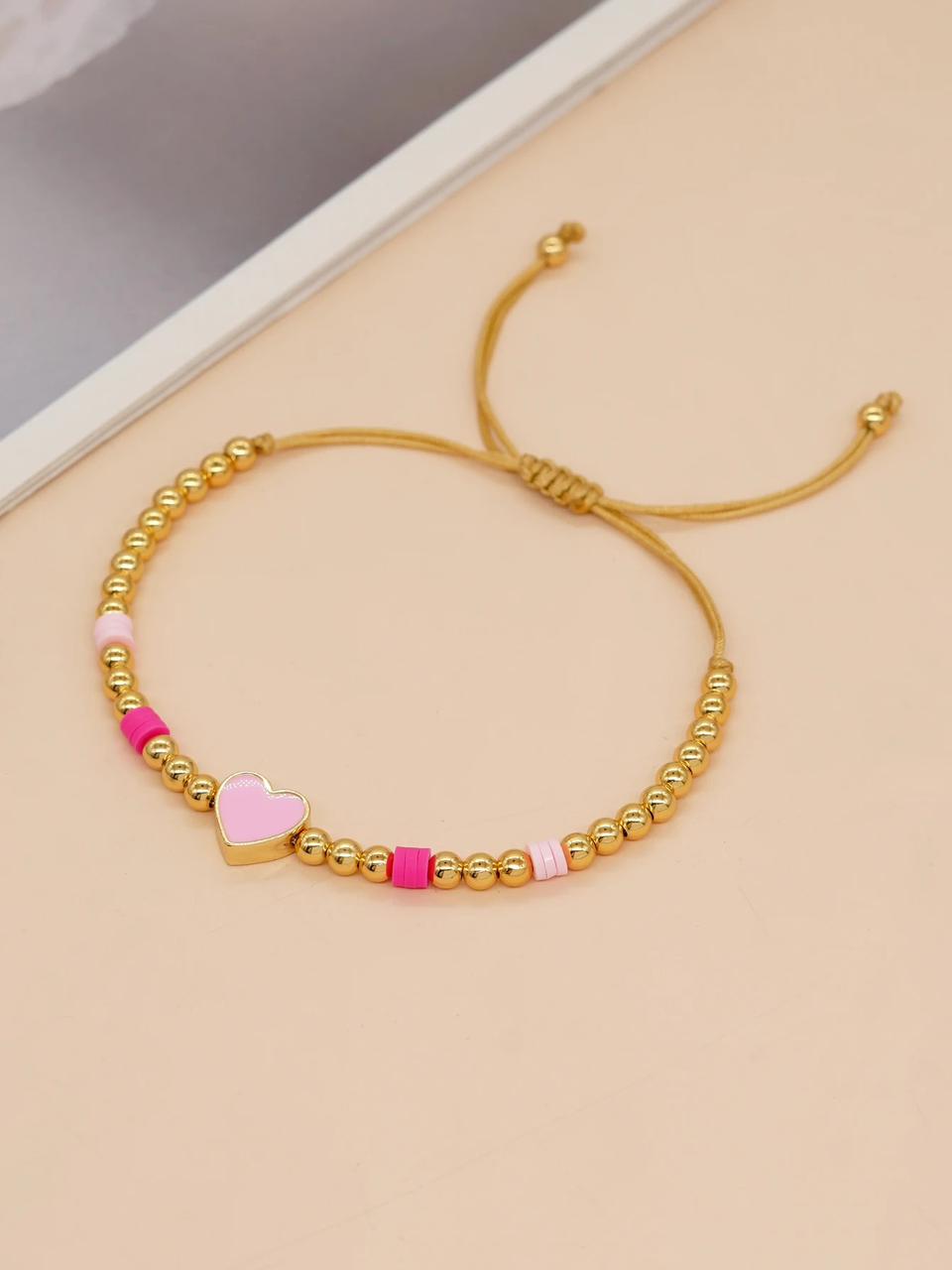 Pink Heart Summer Love Bracelet