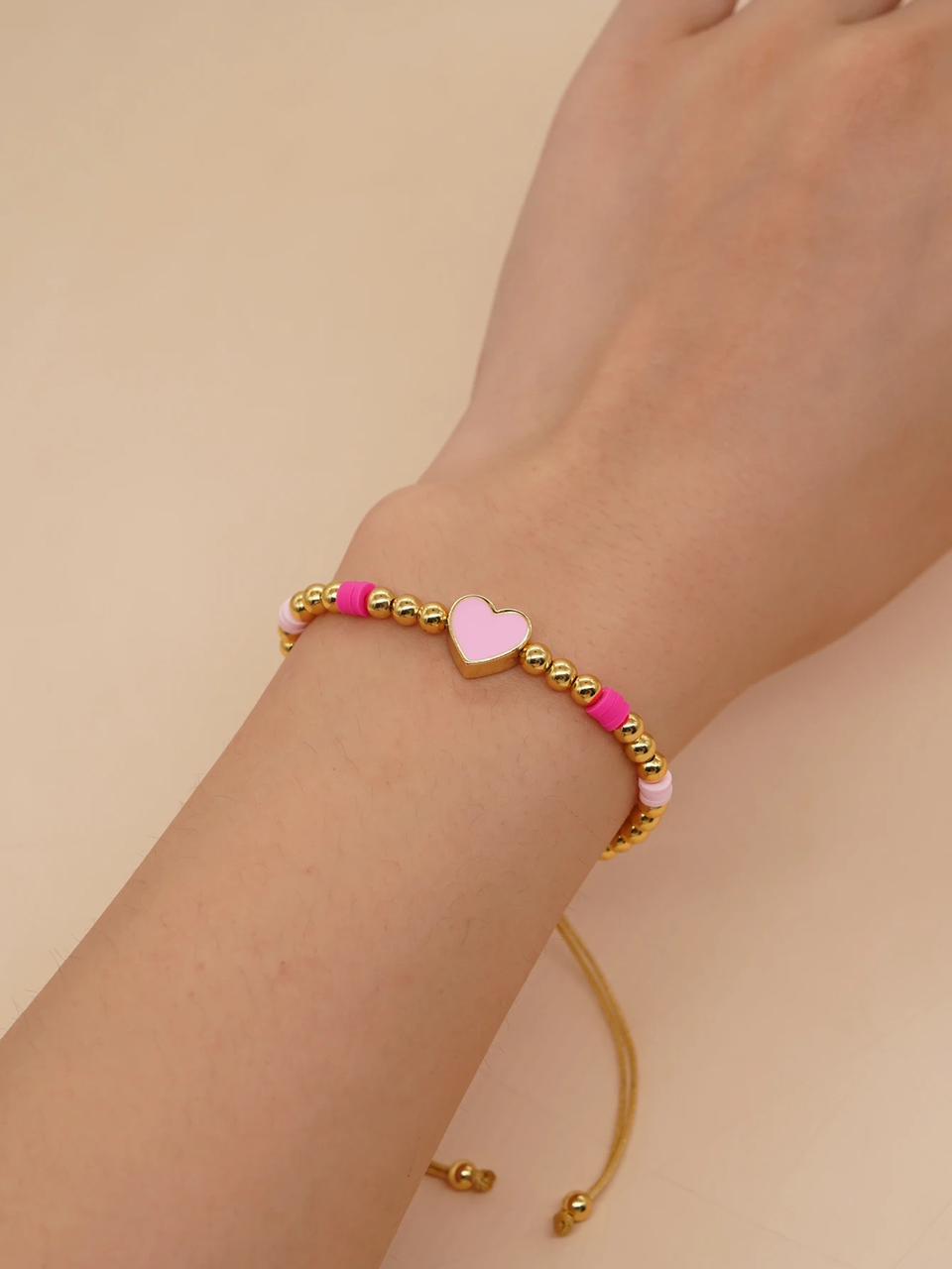 Pink Heart Summer Love Bracelet