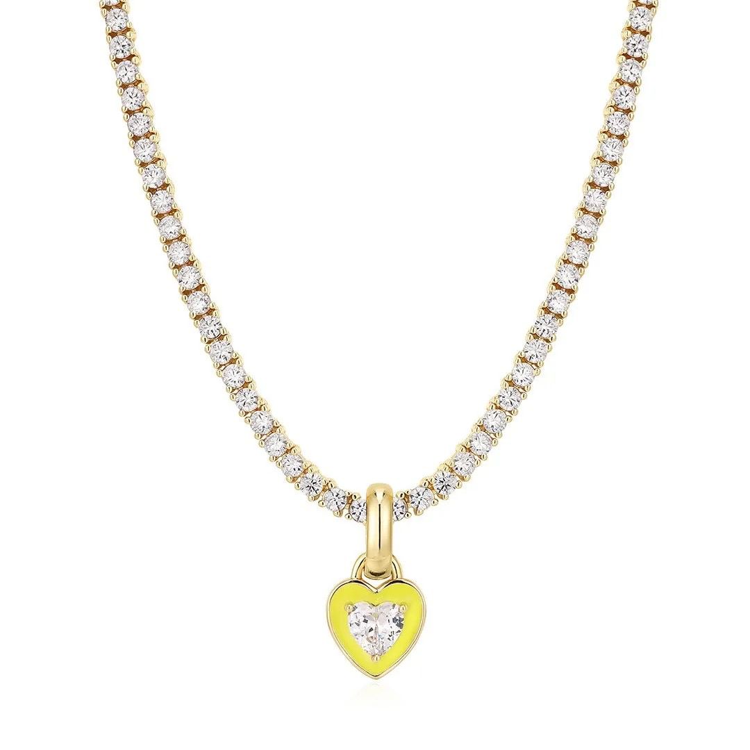 Enchanting Heart Tennis Necklace