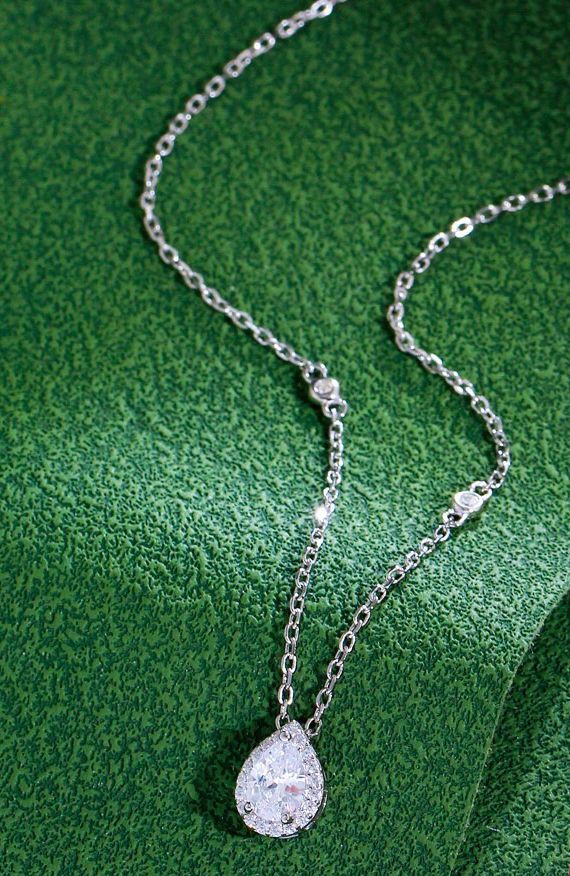 Classic Waterdrop Pendant Silver 925 Necklace