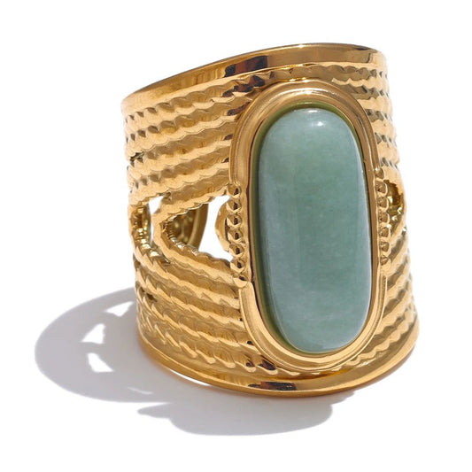 Serene Gem Aventurine Ring