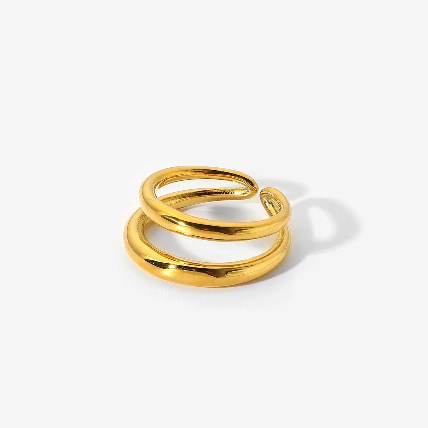 Double Arc Gold Ring