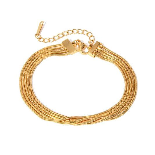 Golden Herringbone Luxe Bracelet