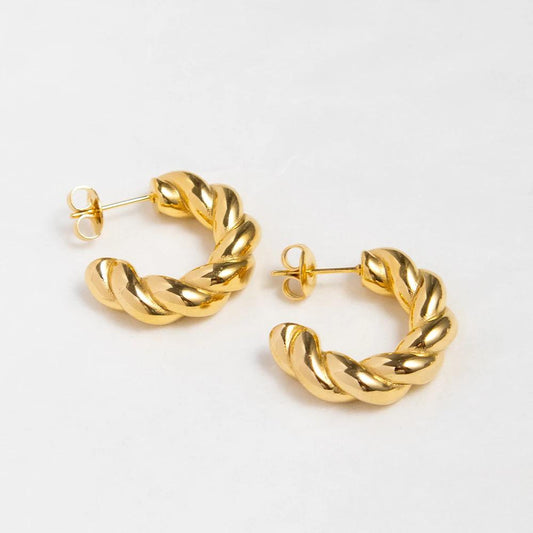 Twist of Gold Hoops