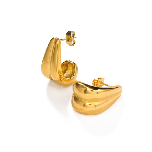 Golden Waveflow Earrings