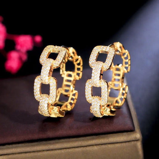 Eternal Glow Micro Pave Hoop Earrings