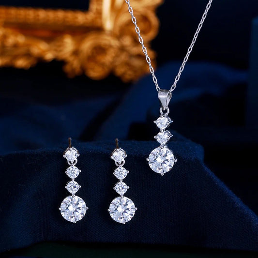 Brilliance Diamond-Cut Jewelry Silver 925 Set