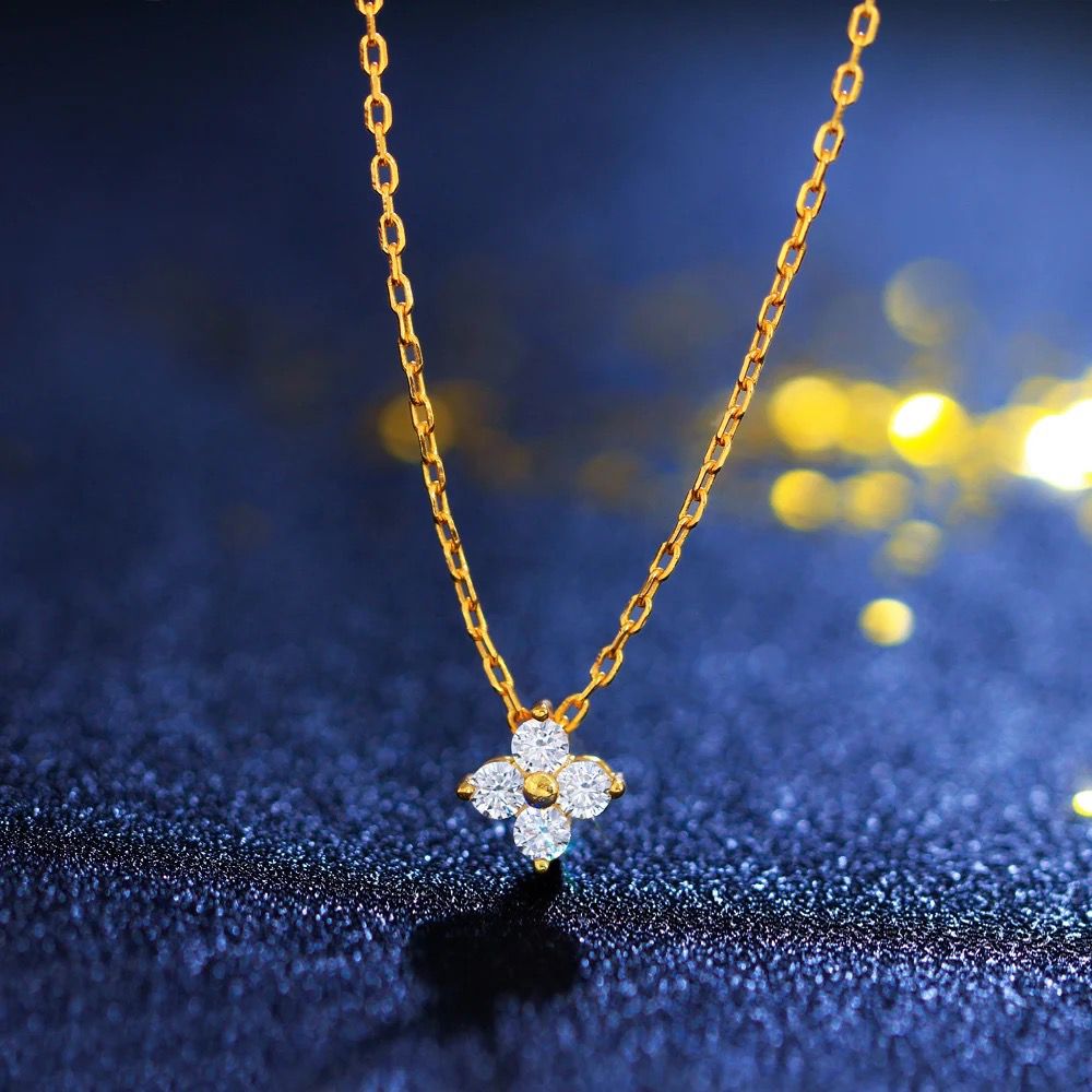 Blossom Glow Flower Silver 925 Necklace