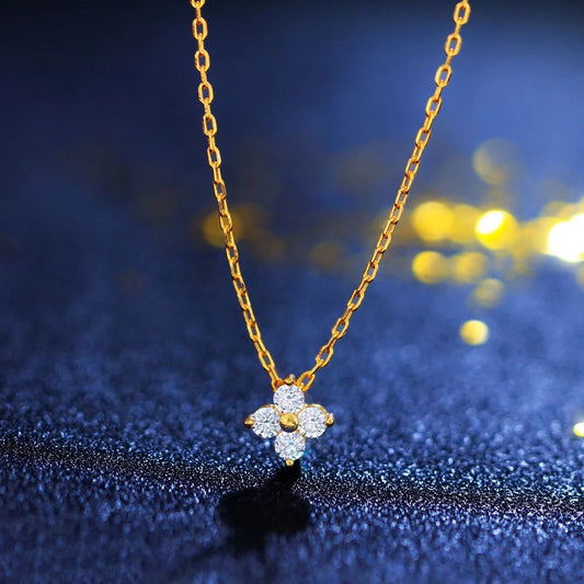 Blossom Glow Flower Silver 925 Necklace