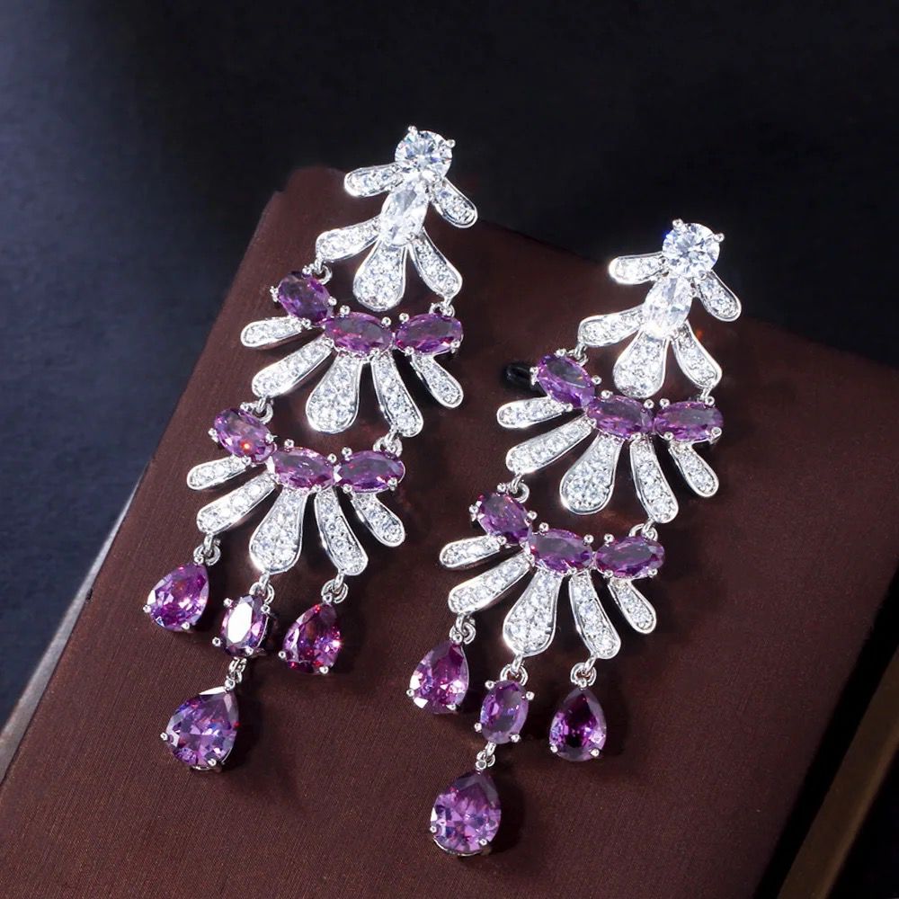 Royal Radiance Tassel Drop Earrings