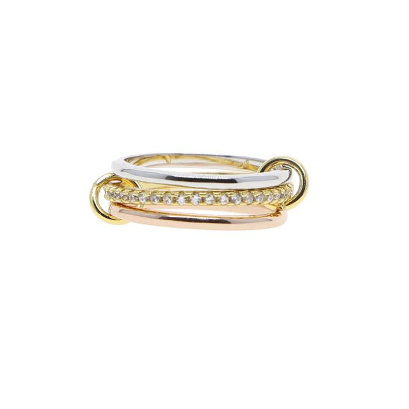 Golden Spark Stacking Band Ring