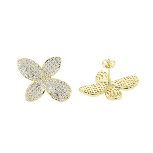 Radiant Leaf Stud Earrings