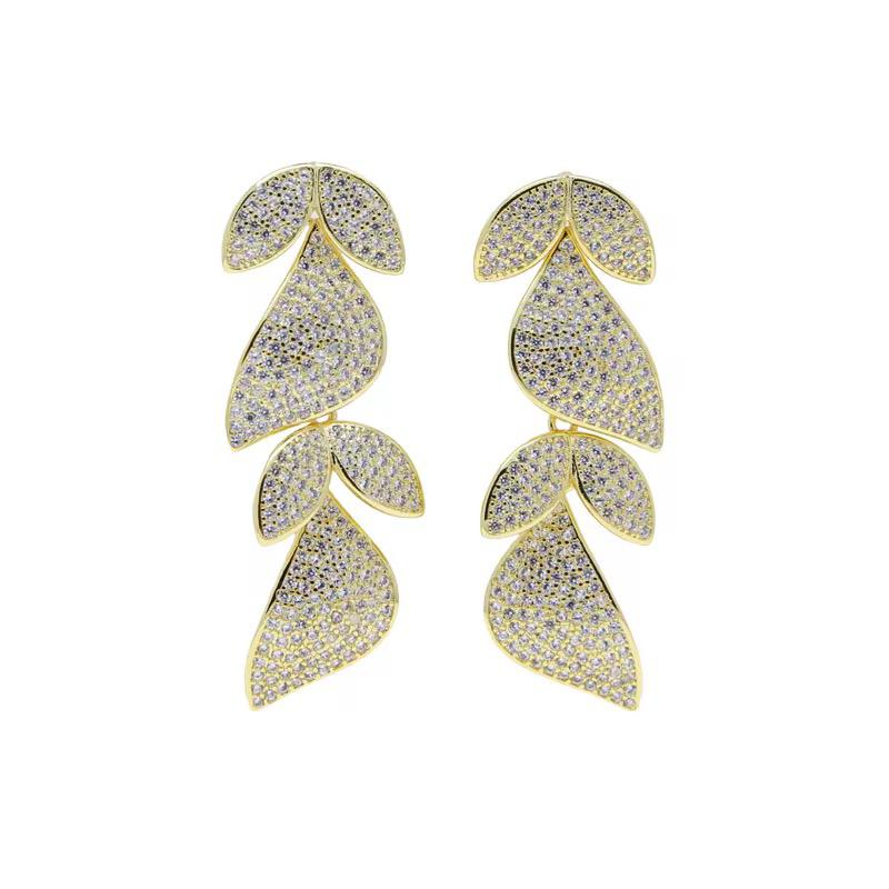 Radiant Leaf Dangle Earrings