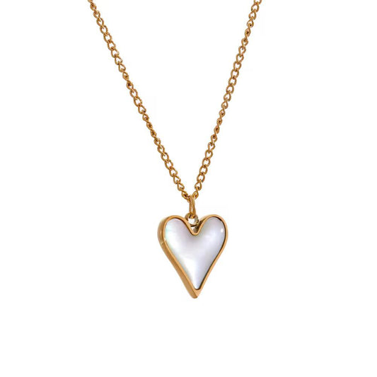 Luxe Mini Heart Shell Necklace