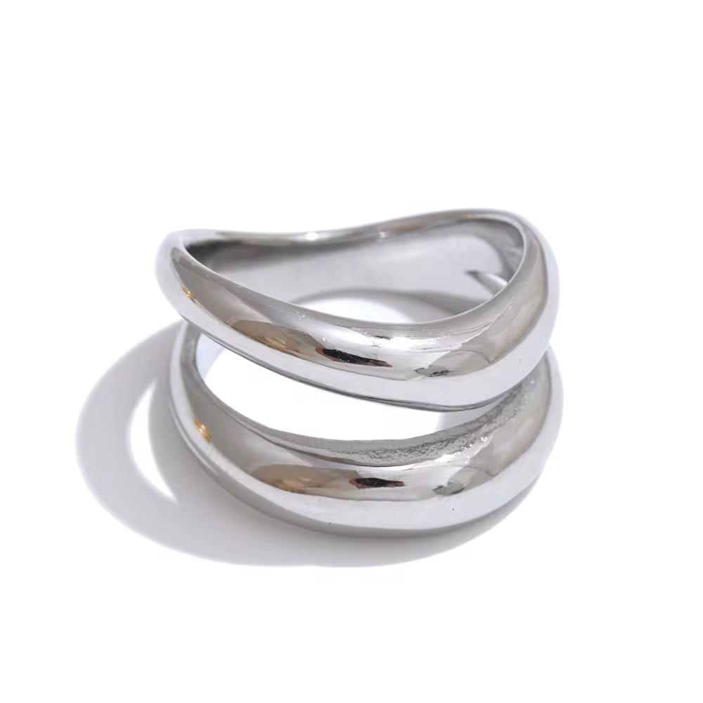 Elysia Irregular Double Layer Ring