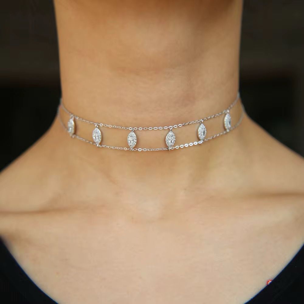 Luna Luxe Double Chain Choker Silver 925