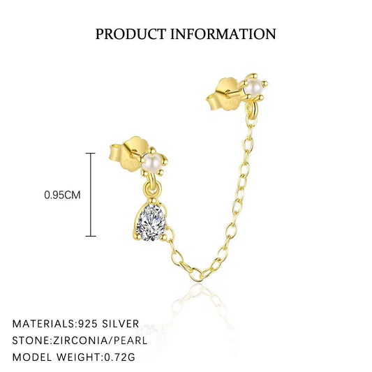 Ethereal Glow Dangle Silver 925 Piercing