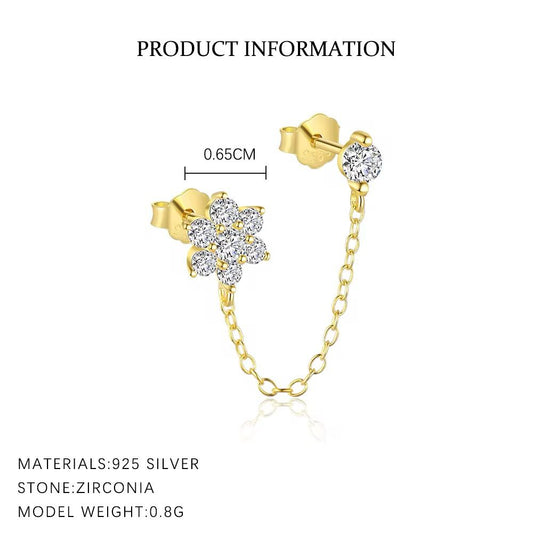 Ethereal Glow Dangle Silver 925 Piercing