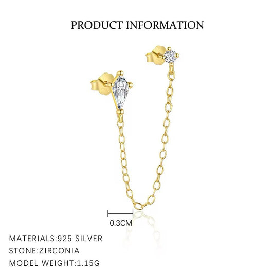 Ethereal Glow Dangle Silver 925 Piercing