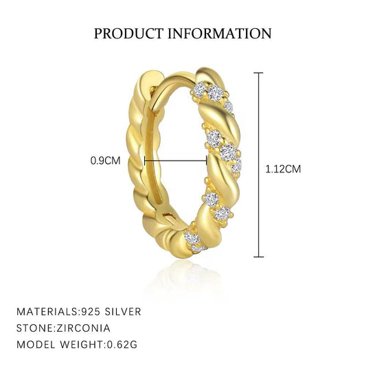 Luminous Grace Hoop Silver 925 Piercing