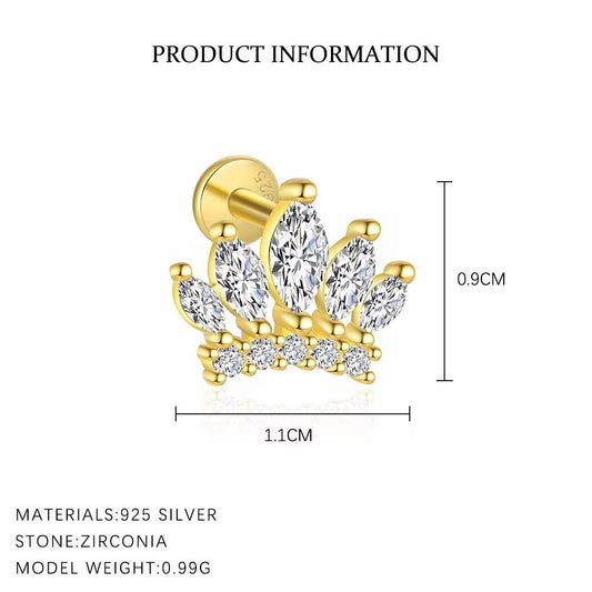 Celestial Glow Zircon Silver 925 Piercing