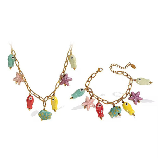 Maréa Glass Charm Necklace