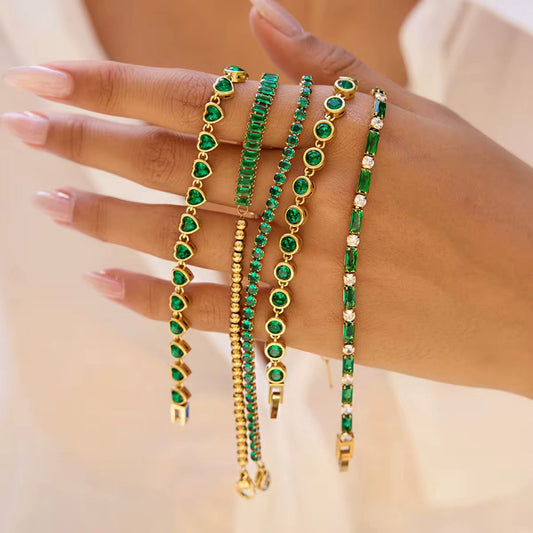 Verde Luxe Tennis Bracelet