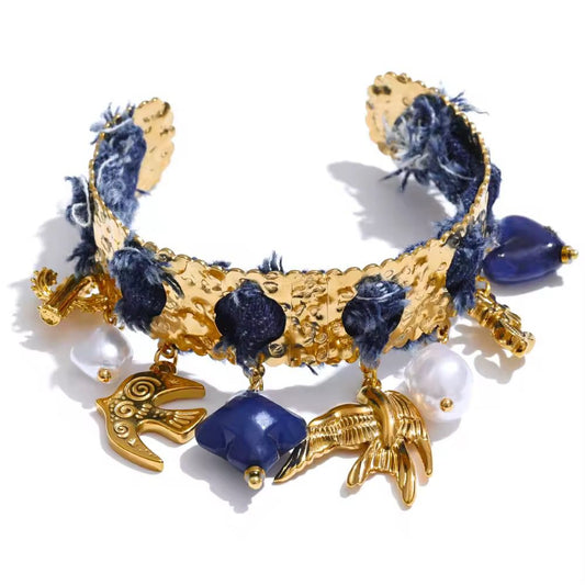 Denim Luxe Cuff Bracelet