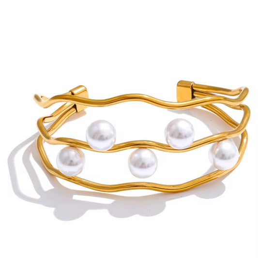 Pearl Embrace Cuff Bracelet