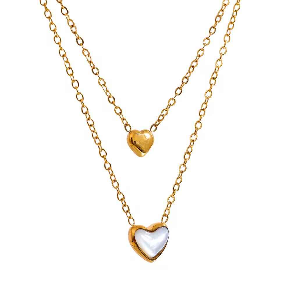 Double Heart Harmony Necklace