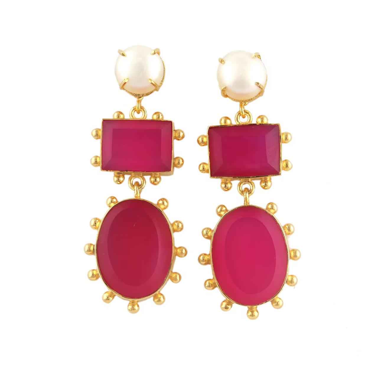 Blossom Agate Dangle Earrings