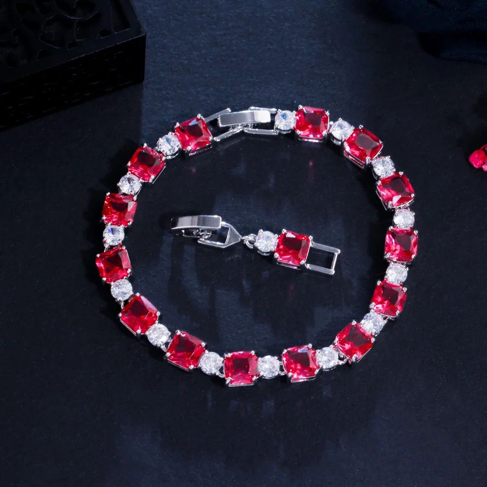 Crystal Luxe Square Tennis Bracelet