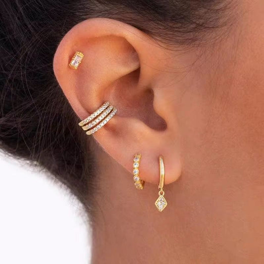 Triple Luxe Vermeil Silver 925 Ear Cuff