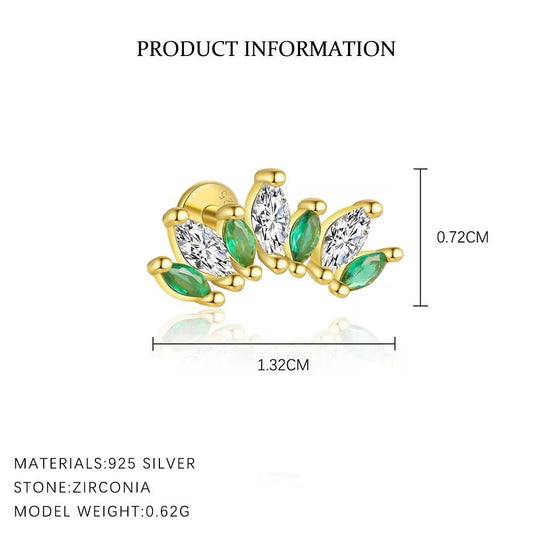 Emerald Radiance Silver 925 Piercing