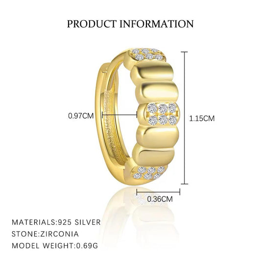 Luminous Grace Hoop Silver 925 Piercing