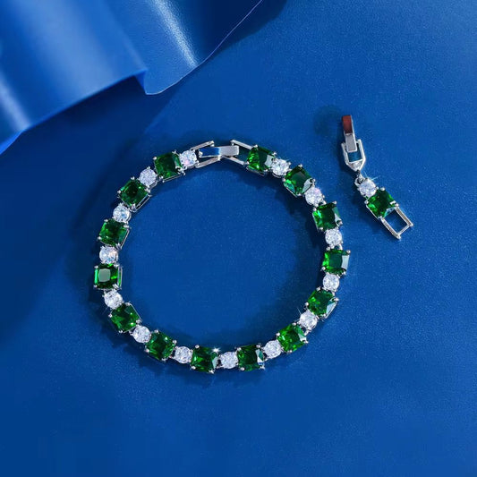 Crystal Luxe Square Tennis Bracelet