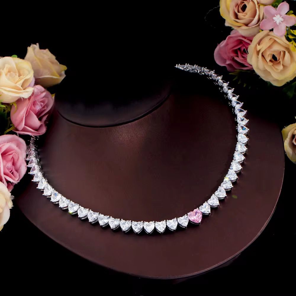 Heartfelt Radiance Tennis Necklace