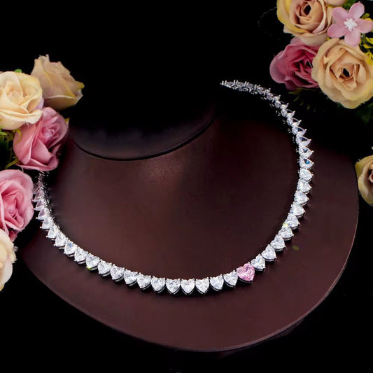 Heartfelt Radiance Tennis Necklace