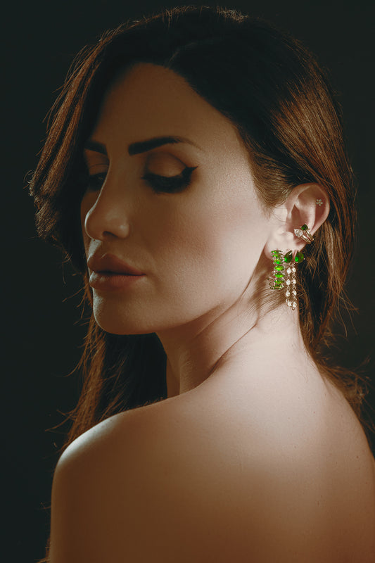 Celeste Zirconia Chain Earrings