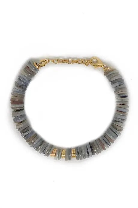 Stone Bold Mother of Pearl Bracelet - Lady D World